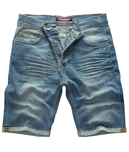 Rock Creek Herren Shorts Jeansshorts Denim Short Kurze Hose Herrenshorts Jeans Sommer Hose Stretch Bermuda Hose Blau RC-2211 Dirtyjean W29 von Rock Creek