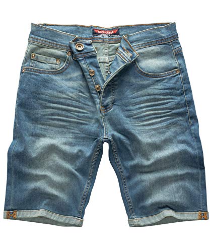 Rock Creek Herren Shorts Jeansshorts Denim Short Kurze Hose Herrenshorts Jeans Sommer Hose Stretch Bermuda Hose Blau RC-2211 Dirtyjean W38 von Rock Creek