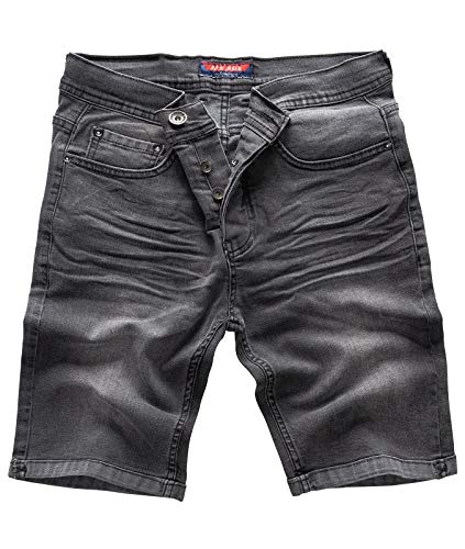 Rock Creek Herren Shorts Jeansshorts Denim Short Kurze Hose Herrenshorts Jeans Sommer Hose Stretch Bermuda Hose Dunkelgrau RC-2202 Anthrazit W30 von Rock Creek