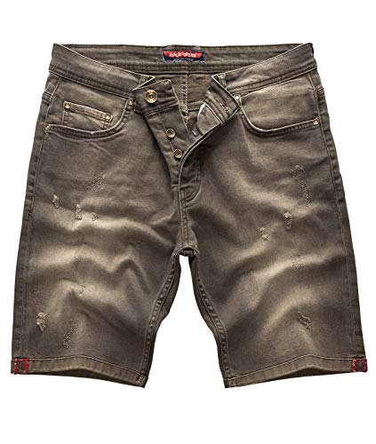 Rock Creek Herren Shorts Jeansshorts Denim Short Kurze Hose Herrenshorts Jeans Sommer Hose Stretch Bermuda Hose Grün RC-2149 Greenmoon W31 von Rock Creek