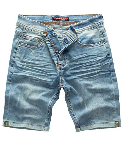 Rock Creek Herren Shorts Jeansshorts Denim Short Kurze Hose Herrenshorts Jeans Sommer Hose Stretch Bermuda Hose Hellblau RC-2201 Lightblue W30 von Rock Creek