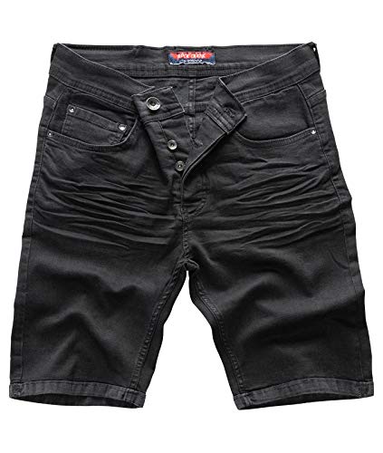 Rock Creek Herren Shorts Jeansshorts Denim Short Kurze Hose Herrenshorts Jeans Sommer Hose Stretch Bermuda Hose Schwarz RC-2202 Nightblack W29 von Rock Creek