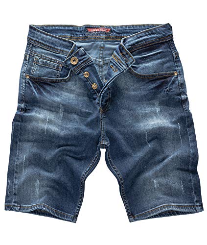 Rock Creek Herren Shorts Jeansshorts Denim Stretch Sommer Shorts Regular Slim [RC-2125 - Dark Blue W42] von Rock Creek