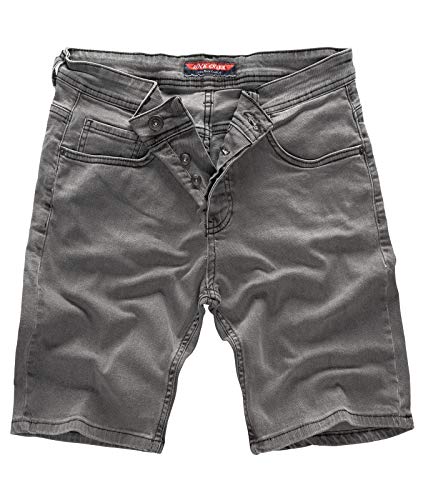 Rock Creek Herren Shorts Jeansshorts Denim Stretch Sommer Shorts Regular Slim [RC-2135 - Grey Wash - W40] von Rock Creek