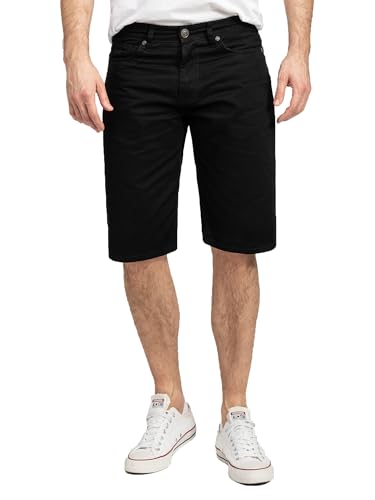 Rock Creek Herren Shorts Stretch Chino Bermuda Sommer Shorts Regular Fit Leinen Kurze Hose Stoff Shorts Sommerhose H-377 Schwarz W40 von Rock Creek