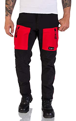 Rock Creek Herren Softshell Hose Cargohose Outdoorhose Wanderhose Herrenhose Wasserdicht Skihose Arbeitshose Winter Hose H-196 Schwarz 2XL von Rock Creek