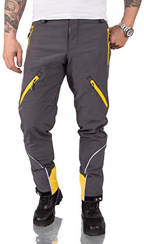 Rock Creek Herren Softshell Hose Cargohose Outdoorhose Wanderhose Herrenhose Wasserdicht Skihose Arbeitshose Winterhose Trekkinghose H-233 Dunkelgrau 3XL von Rock Creek