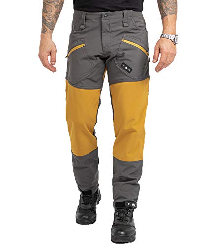 Rock Creek Herren Softshell Hose Cargohose Outdoorhose Wanderhose Herrenhose Wasserdicht Skihose Arbeitshose Winterhose Trekkinghose H-245 Dunkelgrau 3XL von Rock Creek