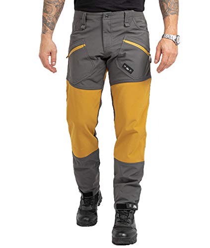 Rock Creek Herren Softshell Hose Cargohose Outdoorhose Wanderhose Herrenhose Wasserdicht Skihose Arbeitshose Winterhose Trekkinghose H-245 Dunkelgrau M von Rock Creek