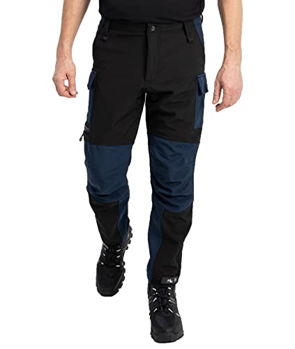 Rock Creek Herren Softshell Hose Cargohose Outdoorhose Wanderhose Herrenhose Wasserdicht Skihose Arbeitshose Winterhose Trekkinghose H-310 Dunkelblau XL von Rock Creek