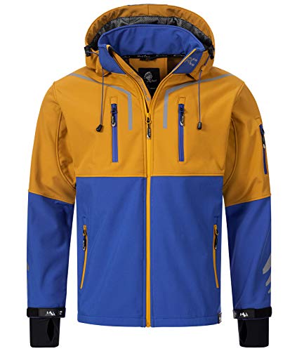 Rock Creek Herren Softshell Jacke Outdoor Jacke Windbreaker Übergangsjacke Anorak Kapuze Regenjacke Winterjacke Herrenjacke Jacket H-222 Royalblau S von Rock Creek