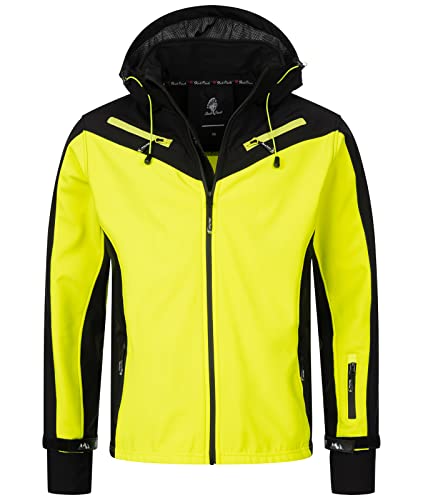 Rock Creek Herren Softshell Jacke Outdoor Jacke Windbreaker Übergangsjacke Anorak Kapuze Regenjacke Winterjacke Herrenjacke Jacket H-286 Schwarz 2XL von Rock Creek