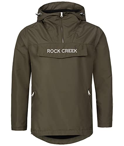 Rock Creek Herren Softshell Jacke Outdoor Jacke Windbreaker Übergangsjacke Anorak Kapuze Regenjacke Winterjacke Herrenjacke Jacket H-295 Khaki XL von Rock Creek