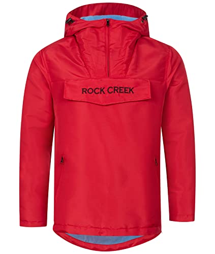 Rock Creek Herren Softshell Jacke Outdoor Jacke Windbreaker Übergangsjacke Anorak Kapuze Regenjacke Winterjacke Herrenjacke Jacket H-295 Rot 2XL von Rock Creek