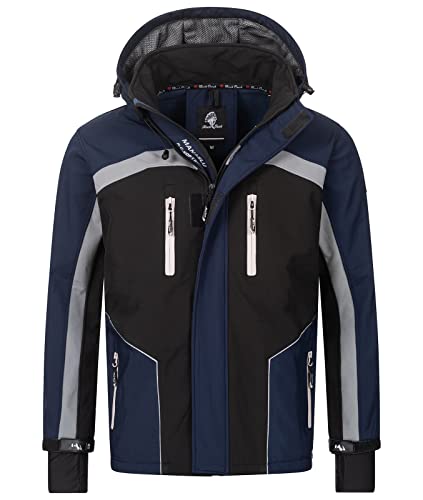 Rock Creek Herren Softshell Jacke Outdoor Jacke Windbreaker Übergangsjacke Anorak Kapuze Regenjacke Winterjacke Herrenjacke Jacket H-311 Navy M von Rock Creek