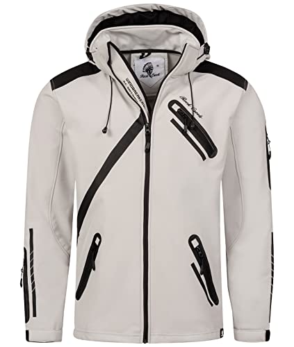 Rock Creek Herren Softshell Jacke Outdoor Regenjacke Softshelljacke Windbreaker Laufjacke Wanderjacke Funktions Sport Jacken H-127 Lightgrey M von Rock Creek