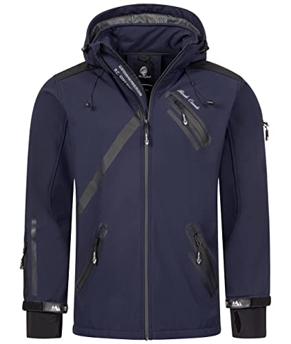 Rock Creek Herren Softshell Jacke Outdoor Regenjacke Softshelljacke Windbreaker Laufjacke Wanderjacke Funktions Sport Jacken H-127 Navy XL von Rock Creek