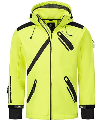 Rock Creek Herren Softshell Jacke Outdoor Regenjacke Softshelljacke Windbreaker Laufjacke Wanderjacke Funktions Sport Jacken H-127 Neonyellow M von Rock Creek