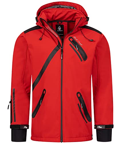 Rock Creek Herren Softshell Jacke Outdoor Regenjacke Softshelljacke Windbreaker Laufjacke Wanderjacke Funktions Sport Jacken H-127 Red XXL von Rock Creek