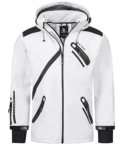 Rock Creek Herren Softshell Jacke Outdoor Regenjacke Softshelljacke Windbreaker Laufjacke Wanderjacke Funktions Sport Jacken H-127 White 3XL von Rock Creek