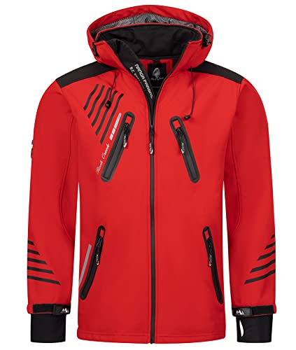 Rock Creek Herren Softshell Jacke Outdoorjacke Windbreaker Übergangs Jacke H-140 [Red XL] von Rock Creek