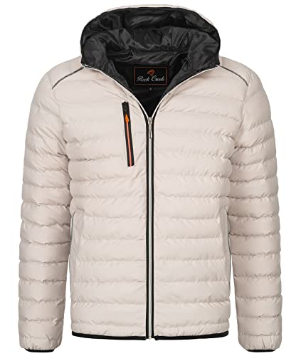 Rock Creek Herren Steppjacke Übergangsjacke Leicht Herrenjacke Männer Jacken Stepp Jacken mit Kapuze Daunenjacke Thremojacke H-317 Beige 3XL von Rock Creek