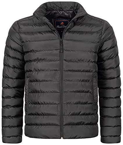 Rock Creek Herren Steppjacke Übergangsjacke Leicht Herrenjacke Männer Jacken Stepp Jacken mit Kapuze Daunenjacke Thremojacke H-320 Schwarz 2XL von Rock Creek