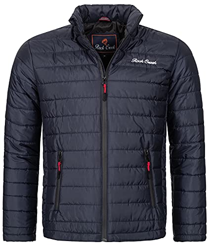 Rock Creek Herren Steppjacke Übergangsjacke Leicht Herrenjacke Männer Jacken Stepp Jacken ohne Kapuze Daunenjacke Thremojacke H-276 Dunkelblau S von Rock Creek