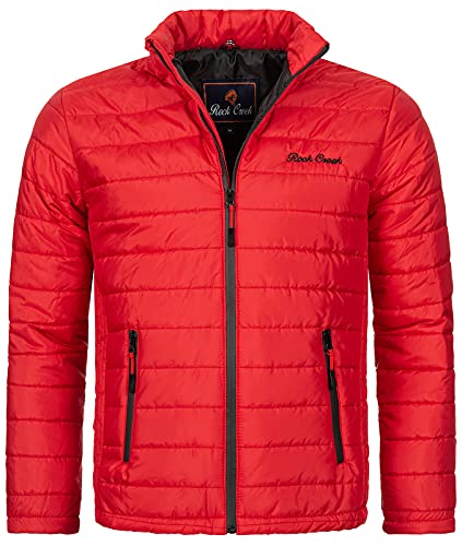 Rock Creek Herren Steppjacke Übergangsjacke Leicht Herrenjacke Männer Jacken Stepp Jacken ohne Kapuze Daunenjacke Thremojacke H-276 Rot S von Rock Creek