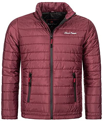 Rock Creek Herren Steppjacke Übergangsjacke Leicht Herrenjacke Männer Jacken Stepp Jacken ohne Kapuze Daunenjacke Thremojacke H-276 Weinrot M von Rock Creek