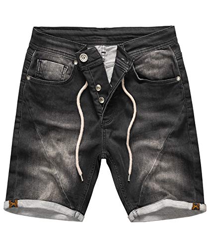 Rock Creek Herren Sweat Shorts Jeansshorts Denim Short Kurze Hose Herrenshorts Sommer Sweatshort Stretch Bermudas Dunkelgrau RC-2200 Anthrazit W33 von Rock Creek