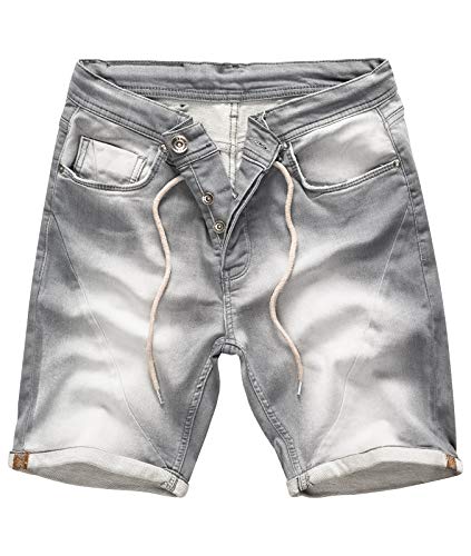 Rock Creek Herren Sweat Shorts Jeansshorts Denim Short Kurze Hose Herrenshorts Sommer Sweatshort Stretch Bermudas Grau RC-2200 Light Grey W33 von Rock Creek