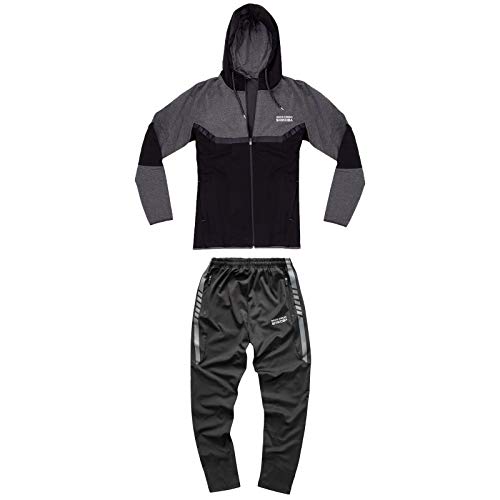 Rock Creek Herren Trainingsanzug Jogginganzug Sweatjacke Hose Fitnessanzug M14 [SH-05+SH-14 Dunkelgrau 2XL] von Rock Creek