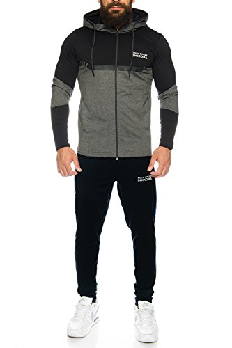 Rock Creek Herren Trainingsanzug Jogginganzug Sweatjacke Hose Fitnessanzug M14 [SH-05+SH-14 Schwarz M] von Rock Creek
