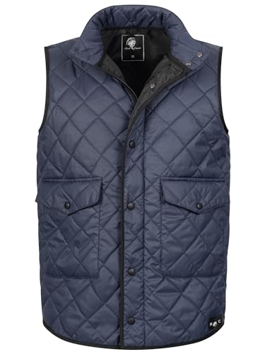 Rock Creek Herren Weste Steppweste Übergangsweste Leicht Herrenweste Frauen Westen Stepp Westen mit Kapuze Daunenweste Thermoweste H-352 Navy XL von Rock Creek