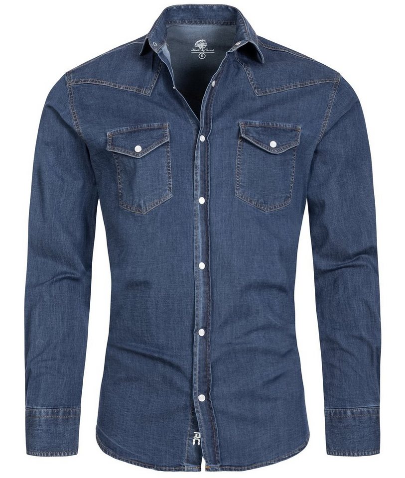 Rock Creek Jeanshemd Herren Jeanshemd Blau H-200 von Rock Creek