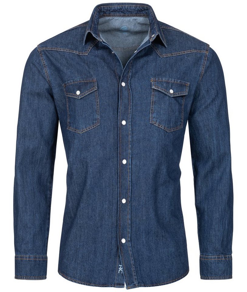 Rock Creek Jeanshemd Herren Jeanshemd Blau H-270 von Rock Creek