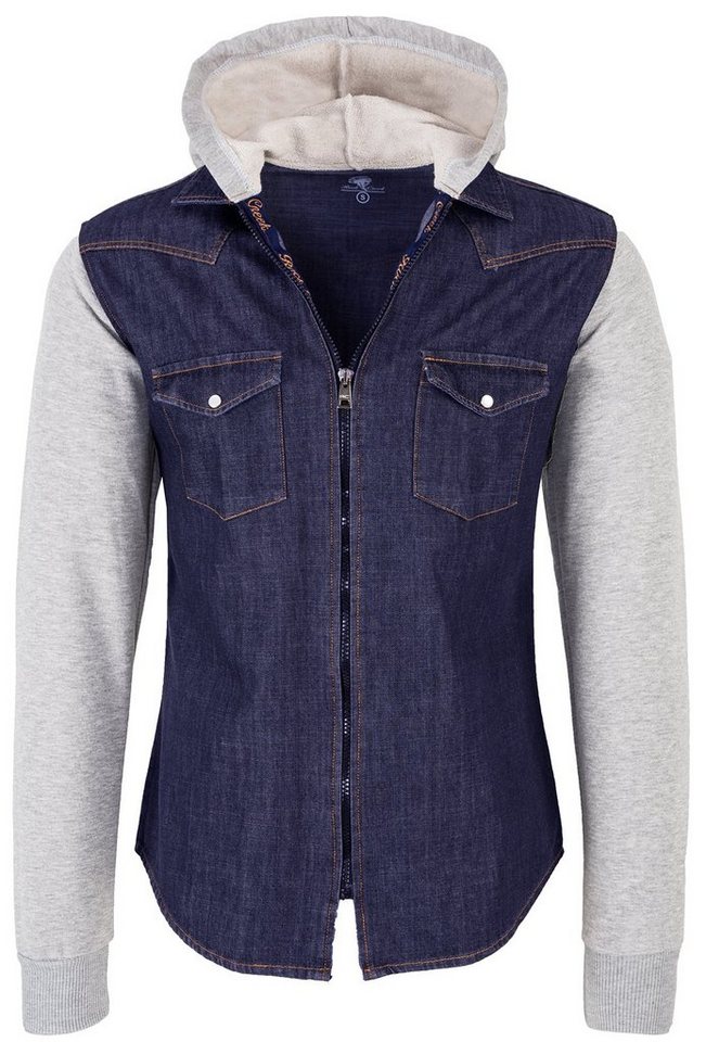 Rock Creek Jeansjacke Herren Jeanshemd mit Kapuze von Rock Creek