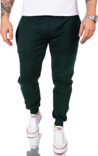 Rock Creek Jogginghose Herren Jogger Hose Jungen Slim Fit Freizeithose Männerhose Trainingshose Trousers Sporthose Fitness Jogg mit Reißverschluss H-252 Flaschengrün 5XL von Rock Creek