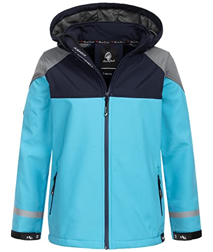 Rock Creek Kinder Softshell Jacke Outdoor Jacke Windbreaker Übergangsjacke Anorak Kapuze Regenjacke Winterjacke Jungen Jacke Jacket KJ-101 Blau 146 von Rock Creek