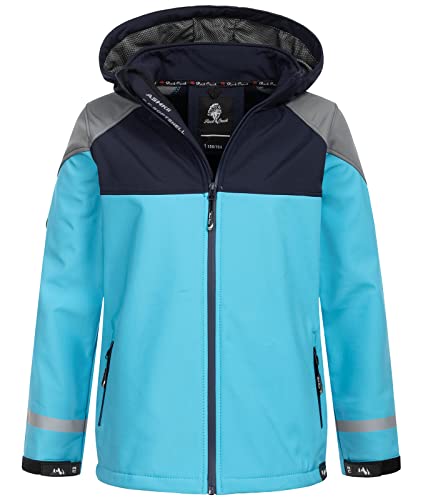 Rock Creek Kinder Softshell Jacke Outdoor Jacke Windbreaker Übergangsjacke Anorak Kapuze Regenjacke Winterjacke Jungen Jacke Jacket KJ-101 Blau 158 von Rock Creek