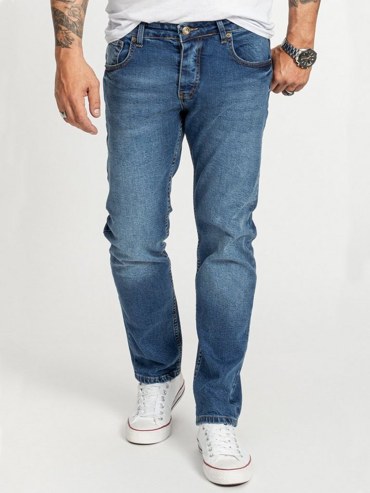 Rock Creek Regular-fit-Jeans Herren Jeans Stonewashed Blau RC-2401 von Rock Creek