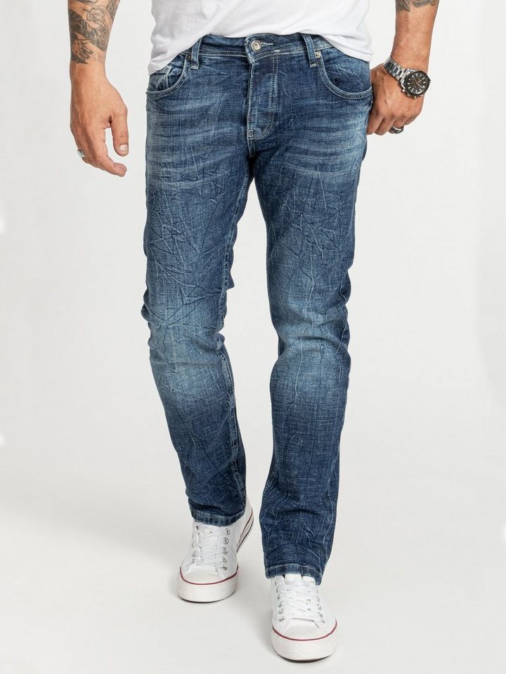 Rock Creek Regular-fit-Jeans Herren Jeans Stonewashed Blau RC-2408 von Rock Creek