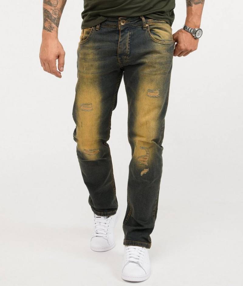 Rock Creek Regular-fit-Jeans Herren Jeans Stonewashed Dirty-Wash RC-329 von Rock Creek
