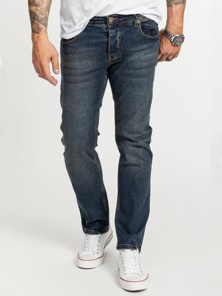 Rock Creek Regular-fit-Jeans Herren Jeans Stonewashed Dunkelblau RC-2400 von Rock Creek