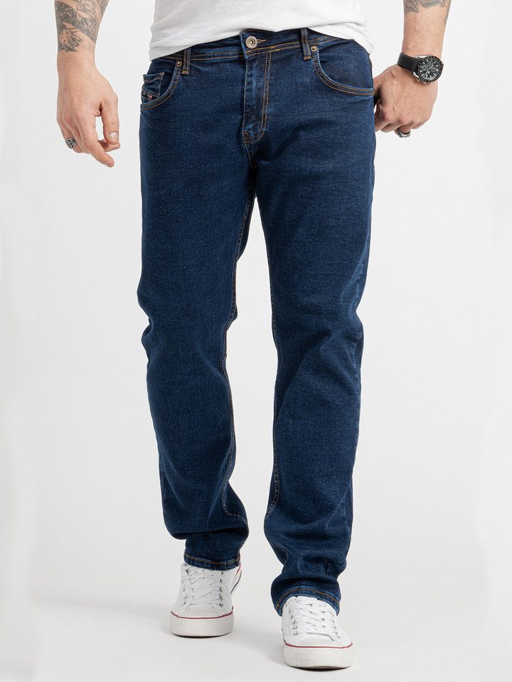 Rock Creek Regular-fit-Jeans Herren Jeans Stonewashed Dunkelblau RC-2414 Rock Creek Regular-fit-Jeans Herren Jeans Stonewashed Dunkelblau RC-2414 von Rock Creek