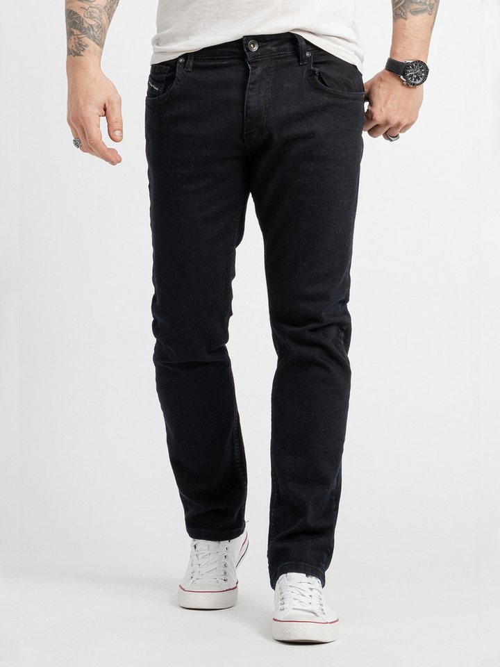 Rock Creek Regular-fit-Jeans Herren Jeans Stonewashed Dunkelblau RC-2417 5-Pocket-Style von Rock Creek