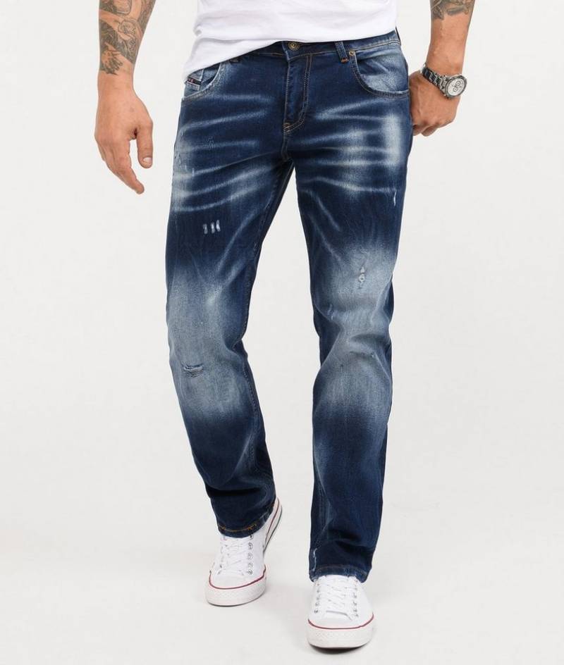 Rock Creek Regular-fit-Jeans Herren Jeans Stonewashed Dunkelblau RC-3113 von Rock Creek