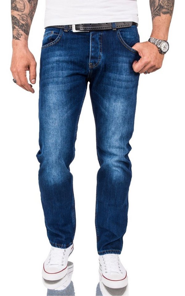 Rock Creek Regular-fit-Jeans Herren Jeans Stonewashed Dunkelblau RC-3120 von Rock Creek