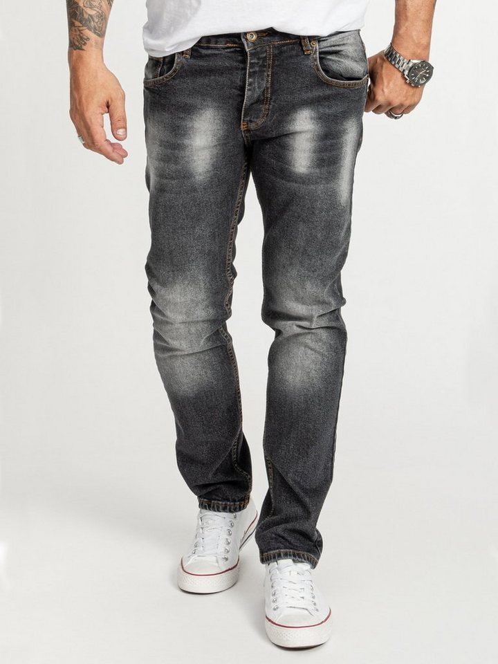 Rock Creek Regular-fit-Jeans Herren Jeans Stonewashed Dunkelgrau RC-2404 von Rock Creek